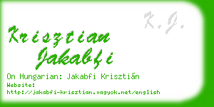 krisztian jakabfi business card